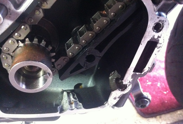 Yamaha R1 aluminium engine casing repair